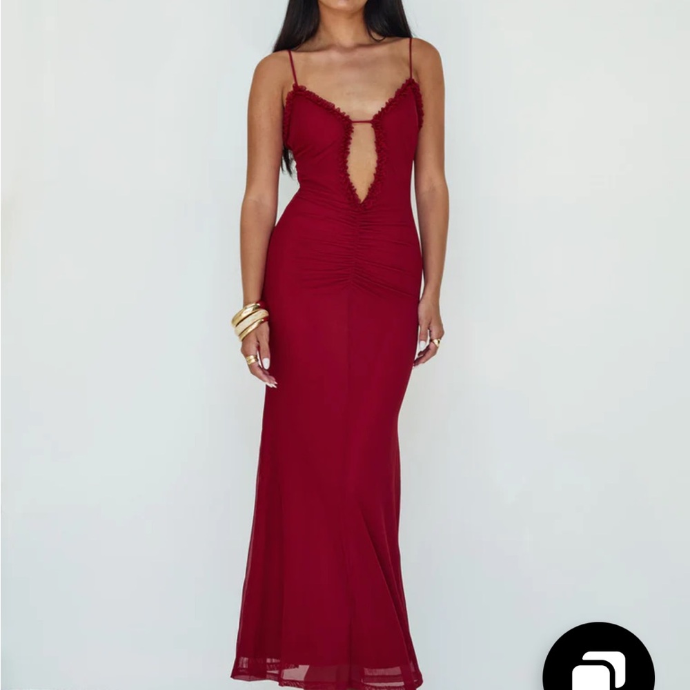 Princess Polly Red Plunge Maxi Gown